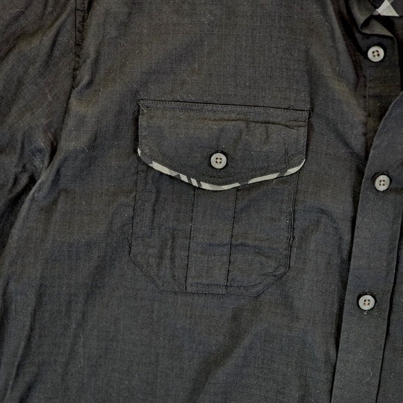 Avirex Vintage Black Men's XXL Button Down Short Sleeve Shirt Pilot Style Plaid - Picture 5 of 7